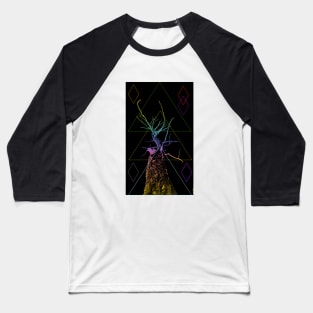 Geometric Rainbow Tree Baseball T-Shirt